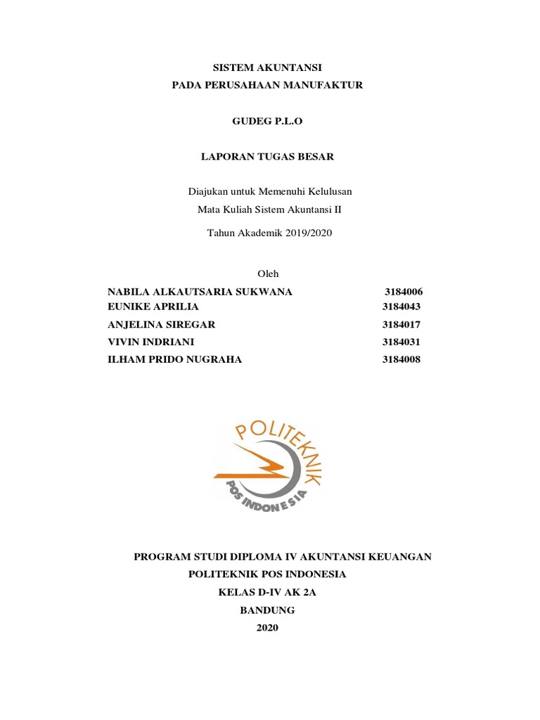 Tugas Besar Sistem Akuntansi Laundry Q Syariah Pdf