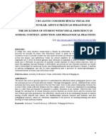 A Inclusão Do Aluno Com Deficiência Visual em Contexto Escolar: Afeto e Práticas Pedagógicas