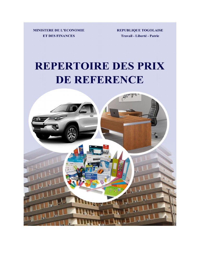 Repertoire Des Prix De Refrence Edition 18 Pdf Taxe Sur La Valeur Ajoutee Chaise