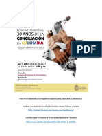 Programa Foro Internacional 30 Años de La Conciliación en Colombia