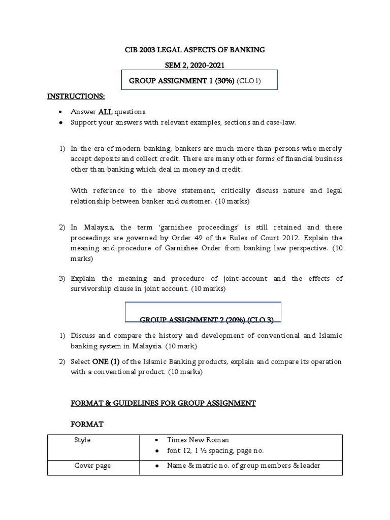 Legal Aspects of Banking in Malaysia | PDF | Banks | Public Law