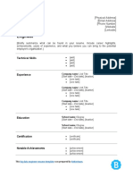 Big Data Engineer Resume Template Download 20201120