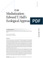 Culture As Mediatization: Edward T. Hall's Ecological Approach