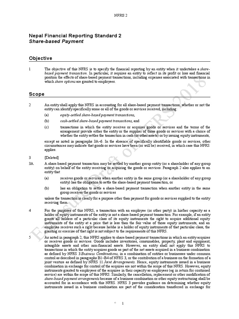 2.0 NFRS 2 - SetPassword | PDF | Fair Value | Vesting