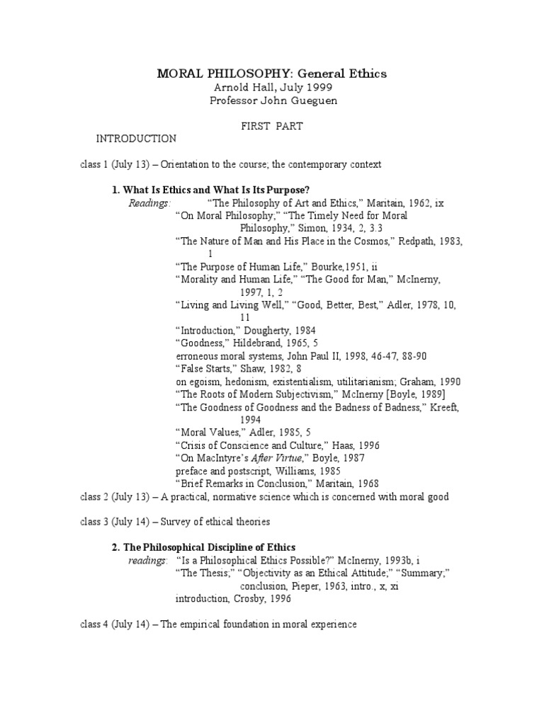 Classic Questions in Moral Philosophy | PDF | Virtue | Free Will