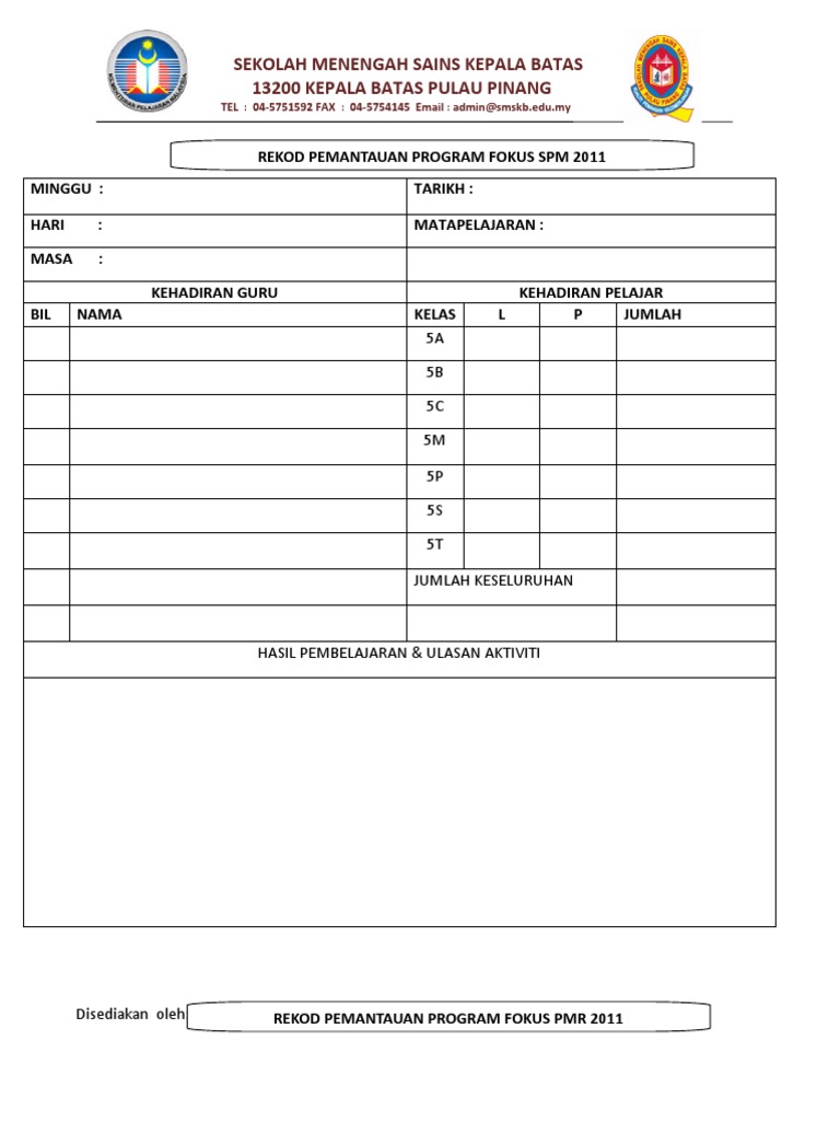 Pemantauan Program Fokus