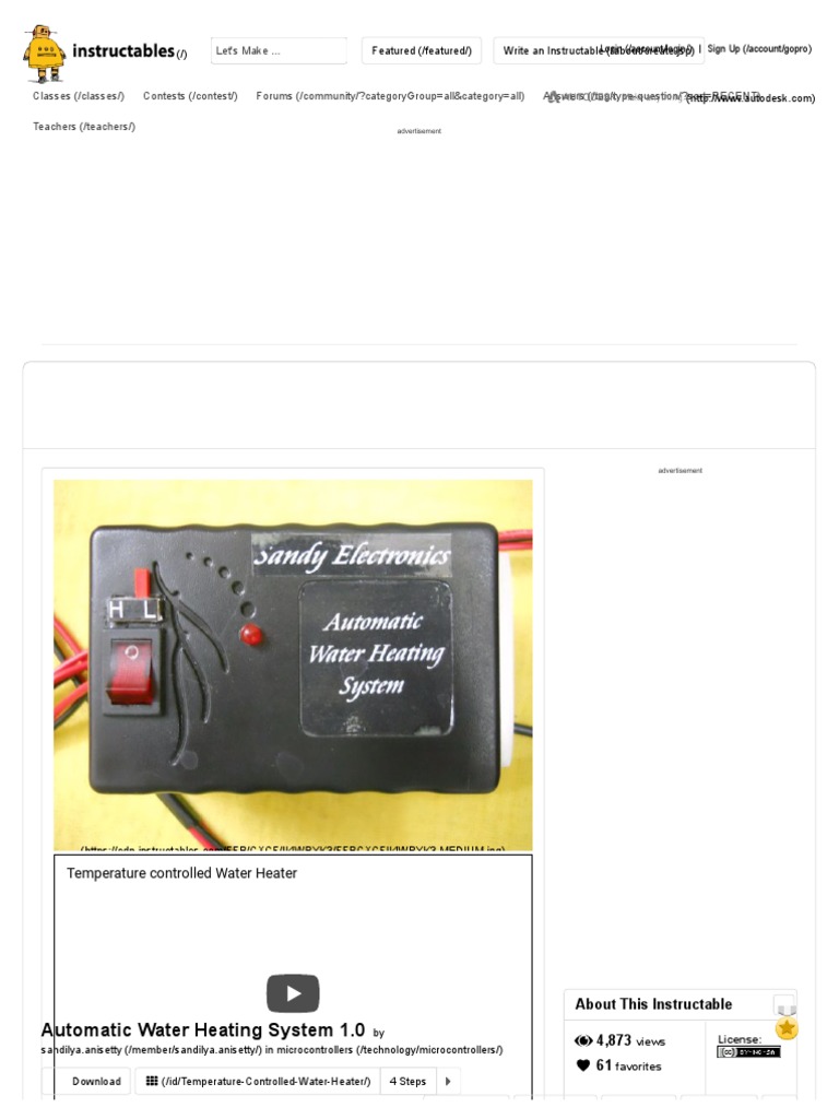 Automatic Water Heating System 1 | PDF | Water Heating | Computer ...
