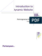 Introduction To Dynamic Website: Pemrograman Web
