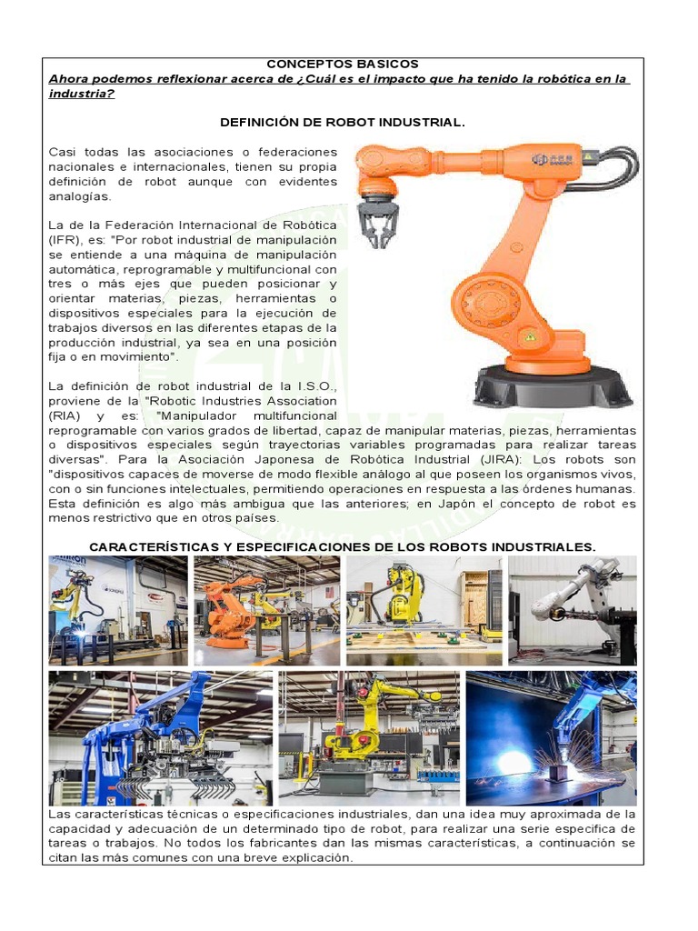 Impacto y Definición de Robots Industriales | PDF | Robot | Robótica