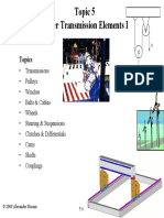 Topic 5 Power Transmission Elements I: Topics