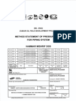 METHOD STATEMENT OF PRESSURE TEST FOR PIPING SYSTEM