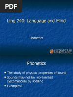 Ling 240: Language and Mind