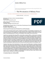 Review Feature The Privatisation of Military Force