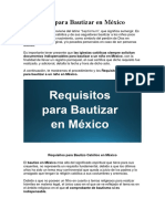 Requisitos Para Bautizar en México