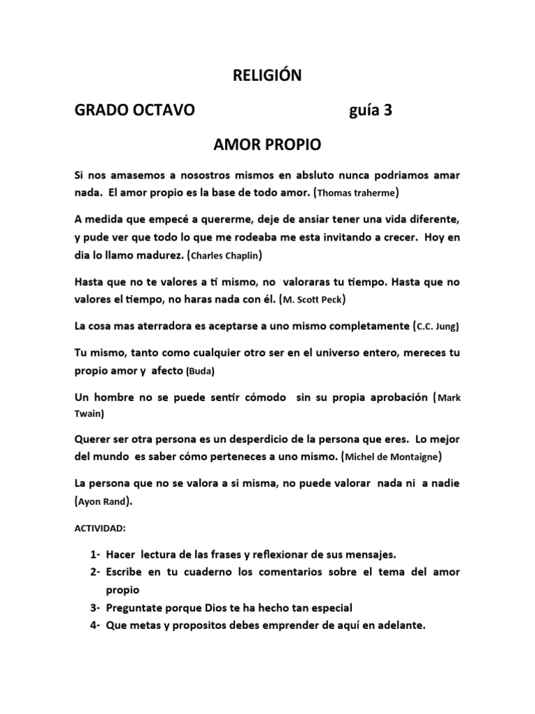 Frases Del Amor Propios | PDF