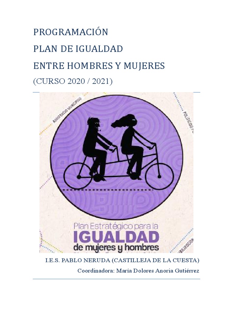 Plan de Igualdad 20-21 | PDF | Igualdad de género | Estudios de género