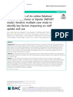 Implementation of An Online Relatives ' Toolkit For Psychosis or Bipolar (Impart Study) : Iterative Multiple Case Study To Identify Key Factors Impacting On Staff Uptake and Use