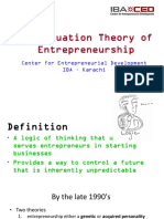 Effectuation Theory of Entrepreneurship: Center For Entrepreneurial Development IBA - Karachi