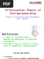 Effectuation Theory of Entrepreneurship: Center For Entrepreneurial Development IBA - Karachi