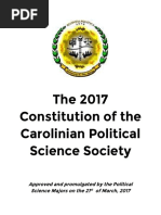 The 2017 Constitution of The Carolinian Political Science Society