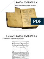 Lietuvos Kult. XVII-XVIII A