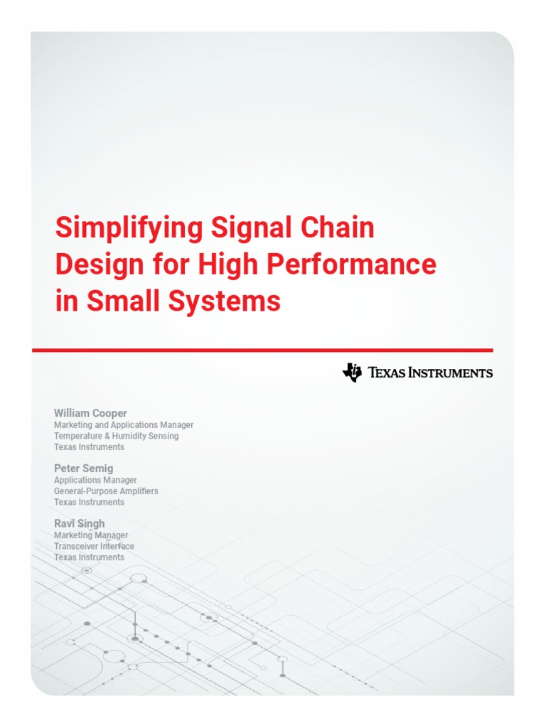 Simplifying Signal Chain Design For High Performance in Small Systems ...