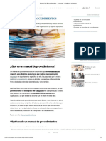 Manual de Procedimientos - Concepto, Objetivos y Ejemplos