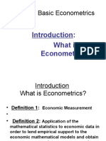 Basic Econometrics Lectues 1