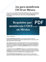 Requisitos para Membresía COSTCO en Méxic1