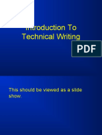 Introduction To Technical Writing