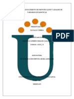 FASE 2 ELABORAR DOCUMENTO DE IDENTIFICACION Y ANALISIS DE VARIABLES ESTADISTICAS Consolidado