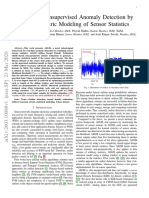 Low Power Unsupervised Anomaly Detection Using Sensor Statistics Modeling