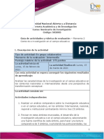 Guía de Actividades y Rúbrica de Evaluación - Unidad 2 - Momento 2 - Contextualización de La Investigación en El Campo Educativo