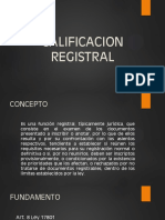 Calificación Registral. escribania