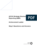 ACCA Strategic Business Reporting (SBR) Achievement Ladder Step 2 Questions and Answers
