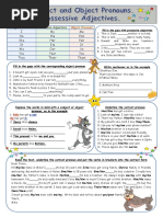 Subject and Object Pronouns Possessive Adjectives - 93842