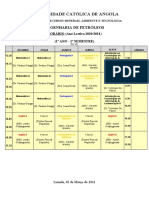 Horários 2º Semestre de 2021