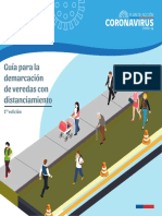 Guía Minvu Para La Demarcación de Veredas Con Distanciamiento. Primera Edición 2020.