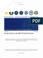 ICA Declassified U.S. Intel Community Report on Russian 2020 Election Interference 