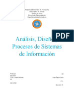 Análisis, Diseño y Procesos de Sistemas de Información