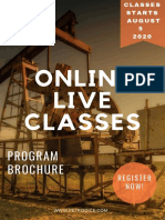 Online Live Classes: Program Brochure