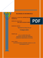 Reporte de Practicas, Comparador Isis, Williams, L.angel