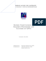 Matrix Computations on Graphics Processors and Clusters of GPUs