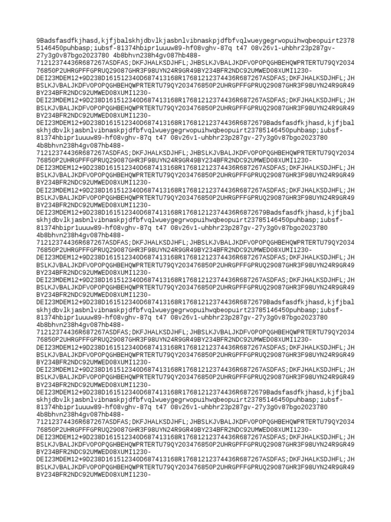 Document with Random Data Strings | PDF | Business