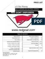 Price List: Heavy Duty Foodwaste Disposers and Electrical Controls