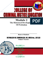 The Historical Development of Probation: - Reynaldo M. Esmeralda, RC, Mscrim., JD/LLB