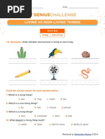 Living Vs Non Living Things Worksheet GG