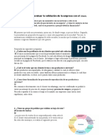 Cuestionario para Evaluar La Validación de La Empresa Con El Cliente