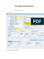 PM Schedule Different Methodologies