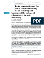Students Perspectives of The Impact of Online Streaming Media On Teaching and Learning at The 4645